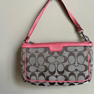 Coach large wristlet clutch